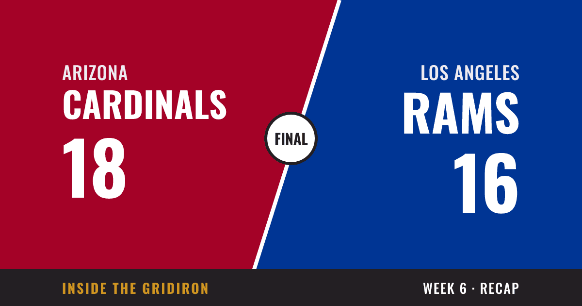 Week 6 final: Arizona Cardinals 18, Los Angeles Rams 16