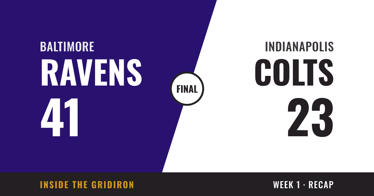 Week 1 final: Baltimore Ravens 41, Indianapolis Colts 23