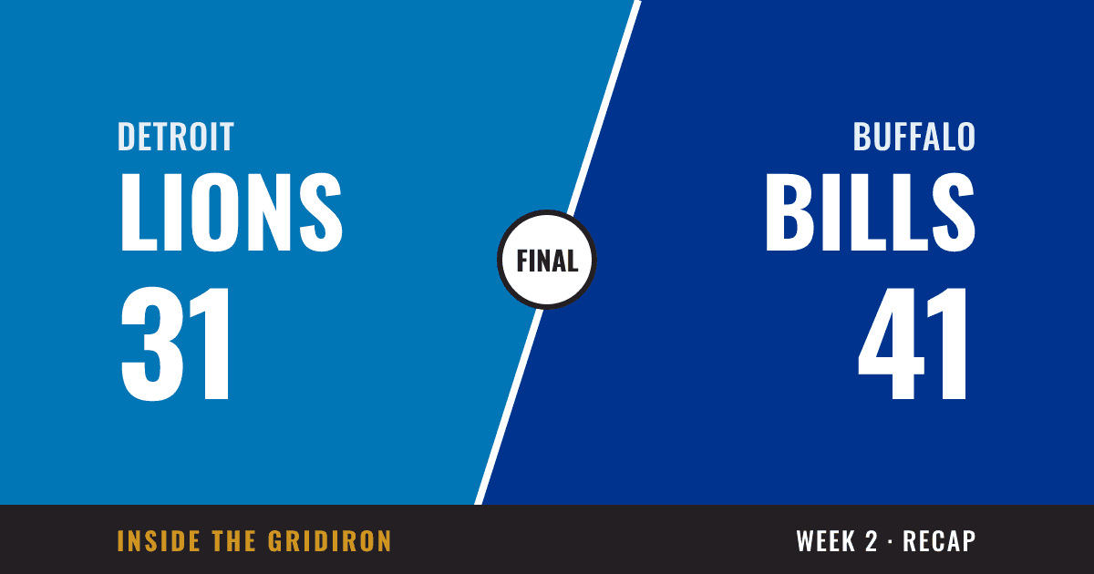 Week 2 final: Detroit Lions 31, Buffalo Bills 41