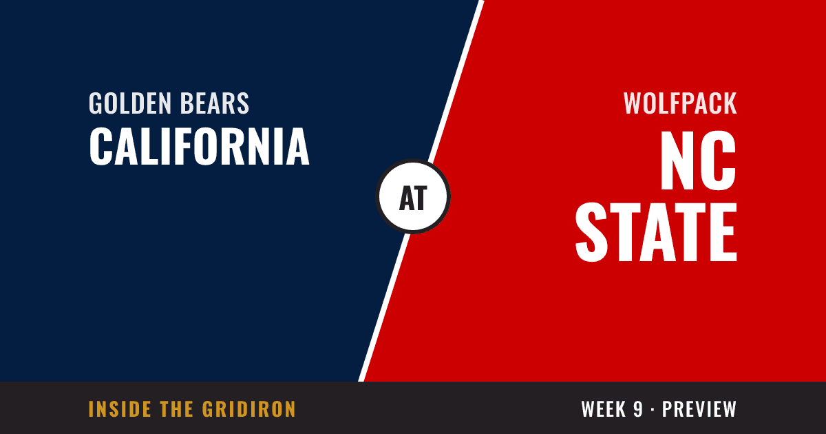 Week 9 preview: California Golden Bears at NC State Wolfpack