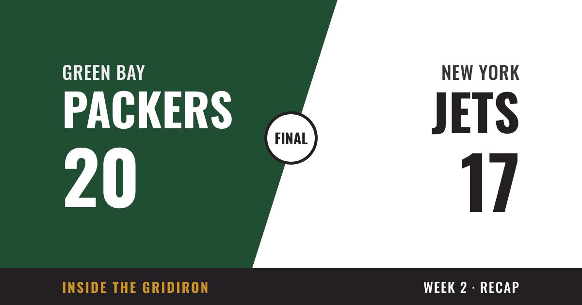Week 2 final: Green Bay Packers 20, New York Jets 17