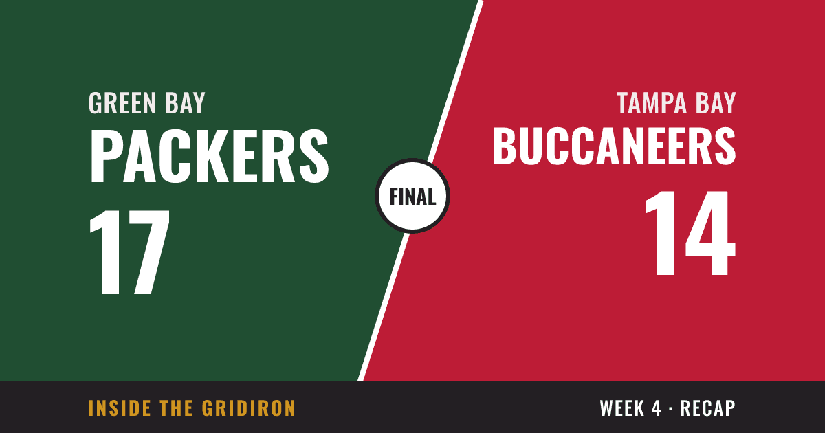 Week 4 final: Green Bay Packers 17, Tampa Bay Buccaneers 14