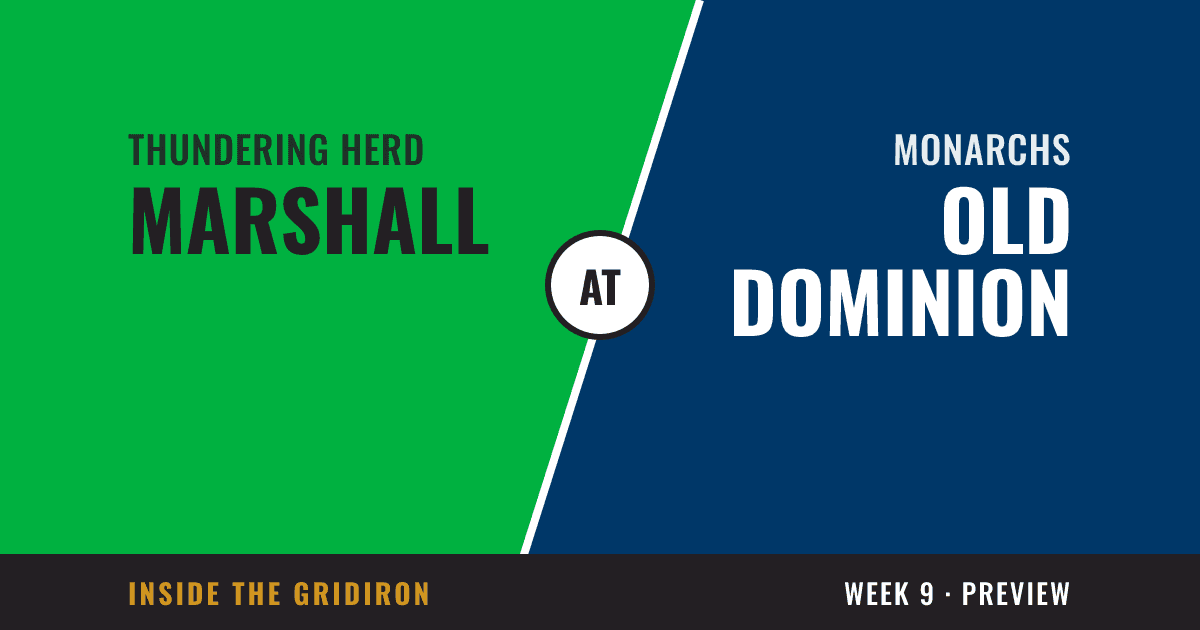 Week 9 preview: Marshall Thundering Herd at Old Dominion Monarchs