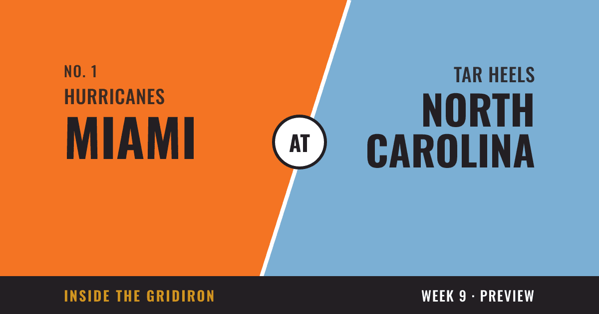 Week 9 preview: Miami Hurricanes at North Carolina Tar Heels