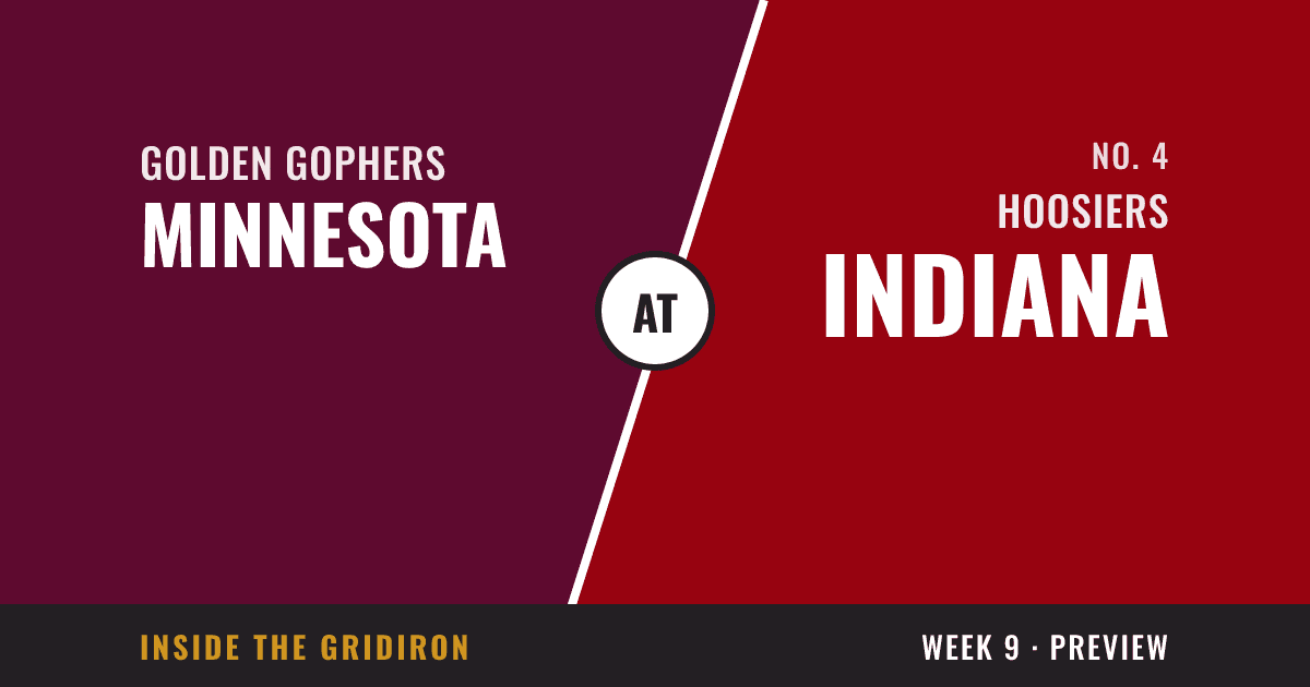 Week 9 preview: Minnesota Golden Gophers at Indiana Hoosiers