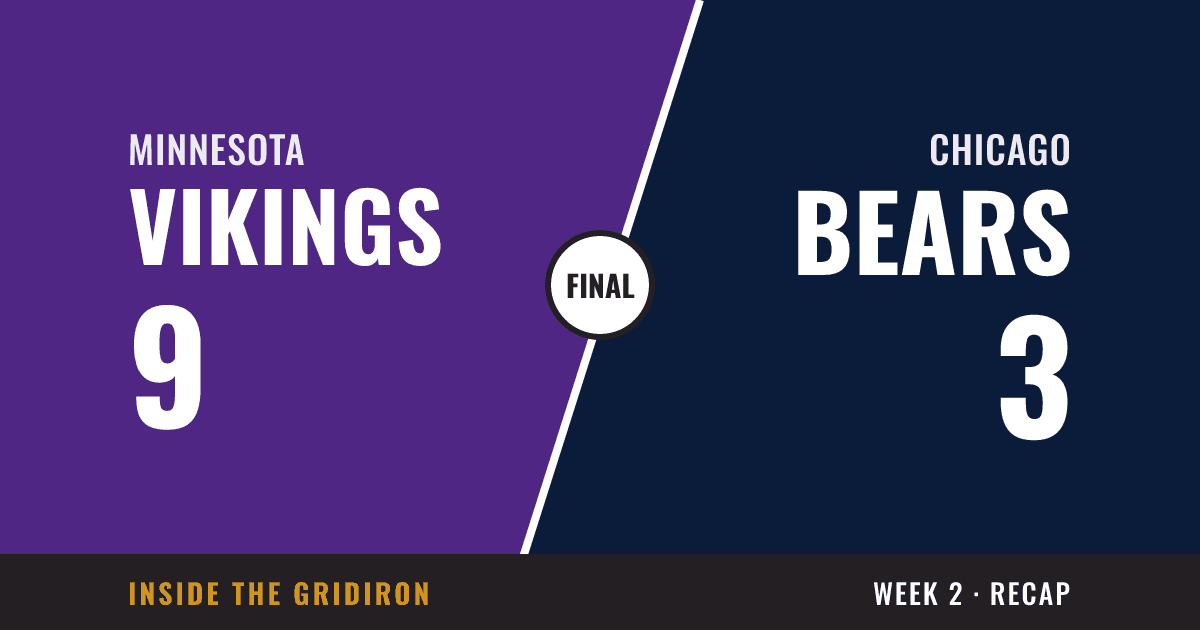 Week 2 final: Minnesota Vikings 9, Chicago Bears 3