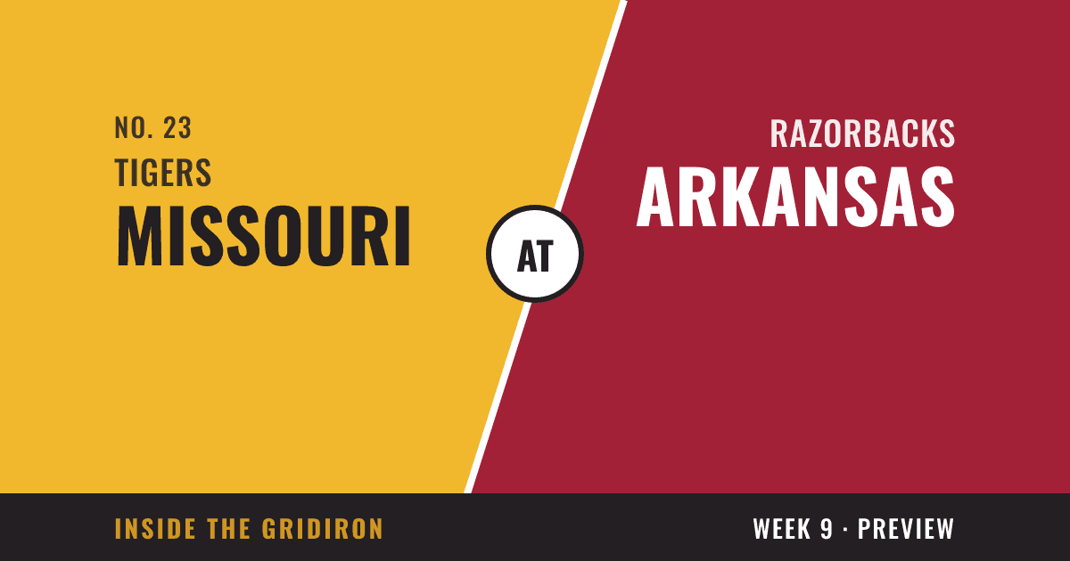 Week 9 preview: Missouri Tigers at Arkansas Razorbacks