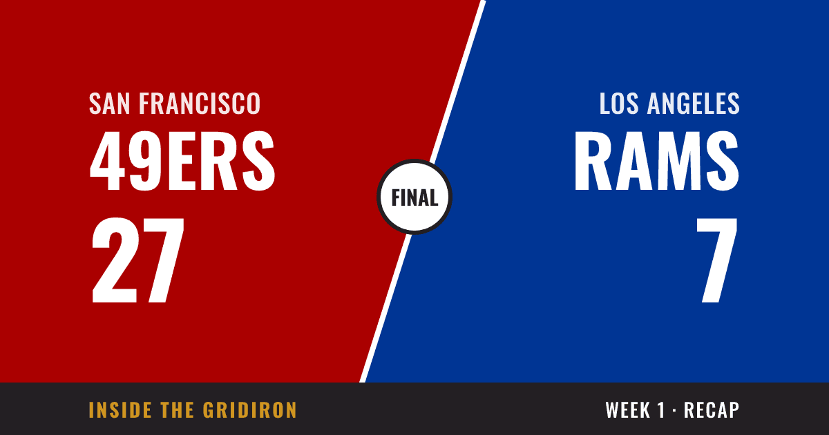 Week 1 final: San Francisco 49ers 27, Los Angeles Rams 7