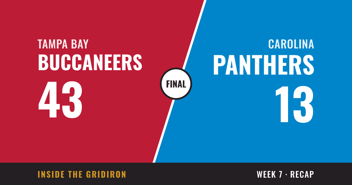 Week 7 final: Tampa Bay Buccaneers 43, Carolina Panthers 13