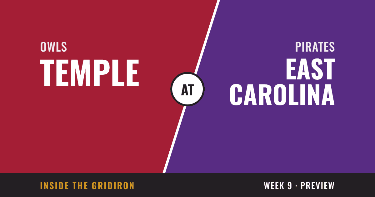 Week 9 preview: Temple Owls at East Carolina Pirates