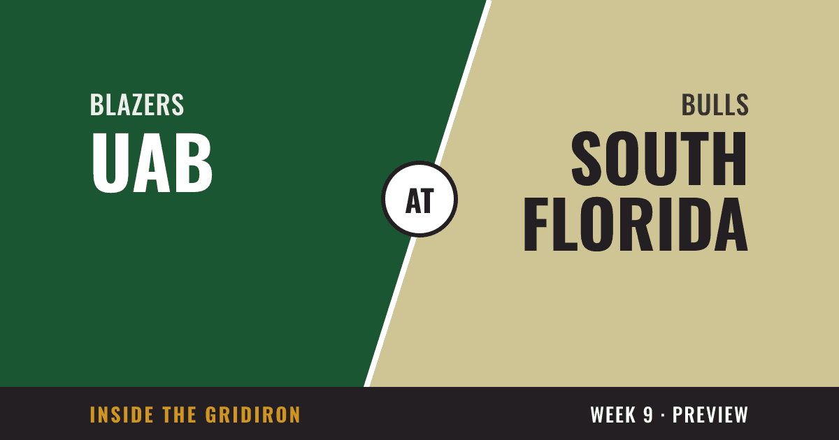 Week 9 preview: UAB Blazers at South Florida Bulls