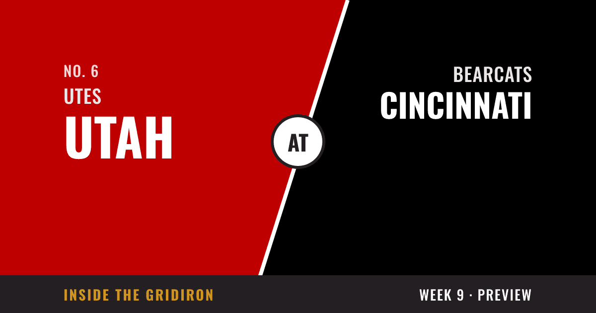 Week 9 preview: Utah Utes at Cincinnati Bearcats
