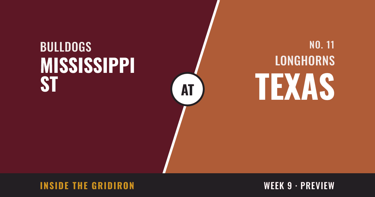 Week 9 preview: Mississippi State Bulldogs at Texas Longhorns